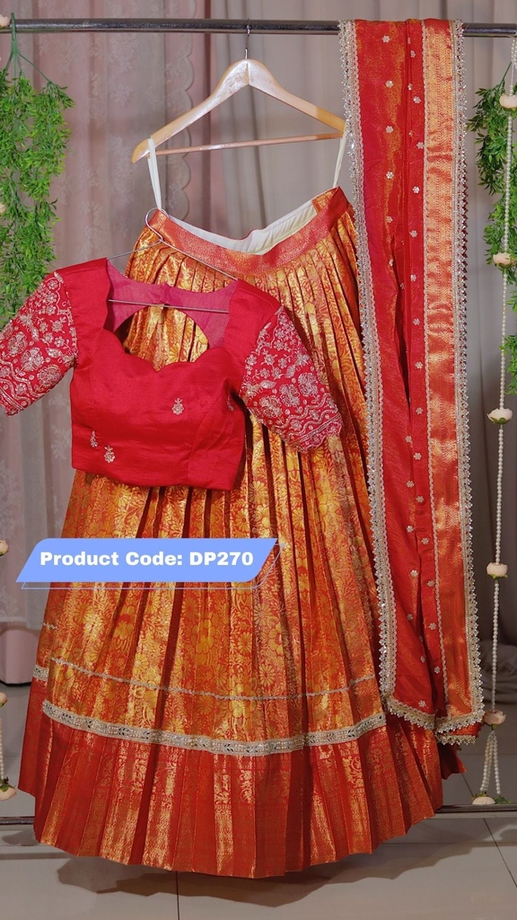 DP270 - Premium Pattu Ready-Wear Half Saree