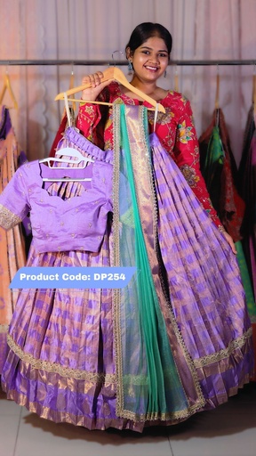[DP254] DP254 - Premium Pattu Ready-Wear Half Saree