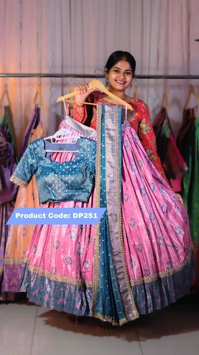[DP251] DP251 - Premium Pattu Ready-Wear Half Saree