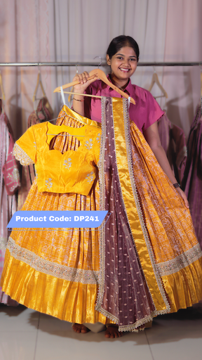 [DP241] DP241 - Premium Pattu Ready-Wear Half Saree