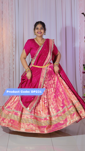 [DP231] DP231 - Classic Banarasi Tissue Half Saree
