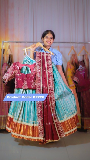 [DP226] DP226 - Premium Pattu Ready-Wear Half Saree