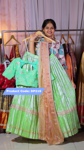 [DP219] DP219 - Premium Pattu Ready-Wear Half Saree