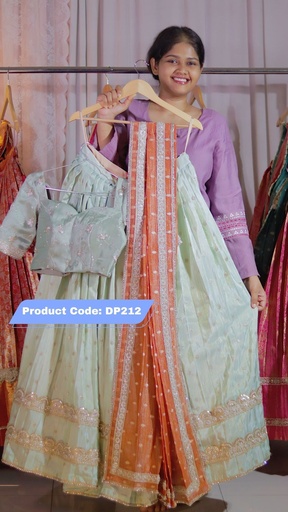 [DP212] Premium Pattu Ready-Wear Half Saree