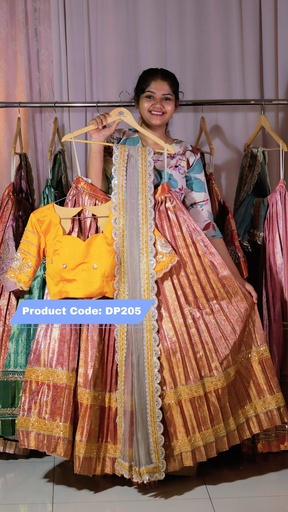 [DP205] Premium Pattu Ready-Wear Half Saree