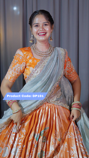 [DP191] Premium Pattu Ready-Wear Half Saree