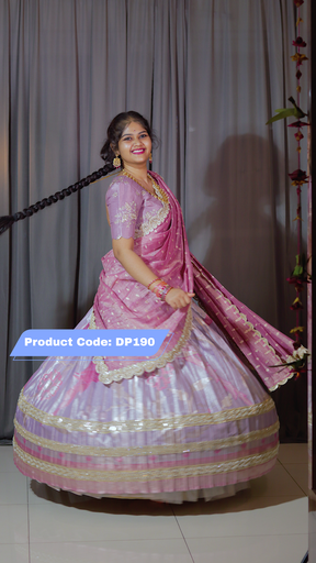 [DP190] Premium Pattu Ready-Wear Half Saree