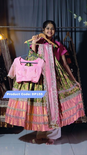 [DP155] Premium Pattu Ready-Wear Half Saree