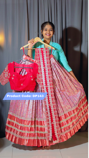 [DP143] Premium Pattu Ready-Wear Half Saree