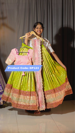 [DP123] Premium Pattu Ready-Wear Half Saree