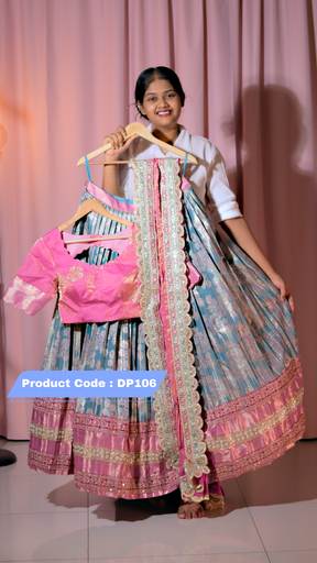 [DP106] Premium Pattu Ready-Wear Half Saree