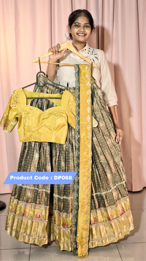 [DP068] Premium Pattu Ready-Wear Half Saree