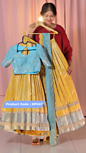 [DP047] Premium Pattu Ready-Wear Half Saree