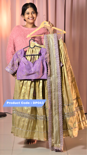 [DP043] Premium Pattu Ready-Wear Half Saree ( Restock )